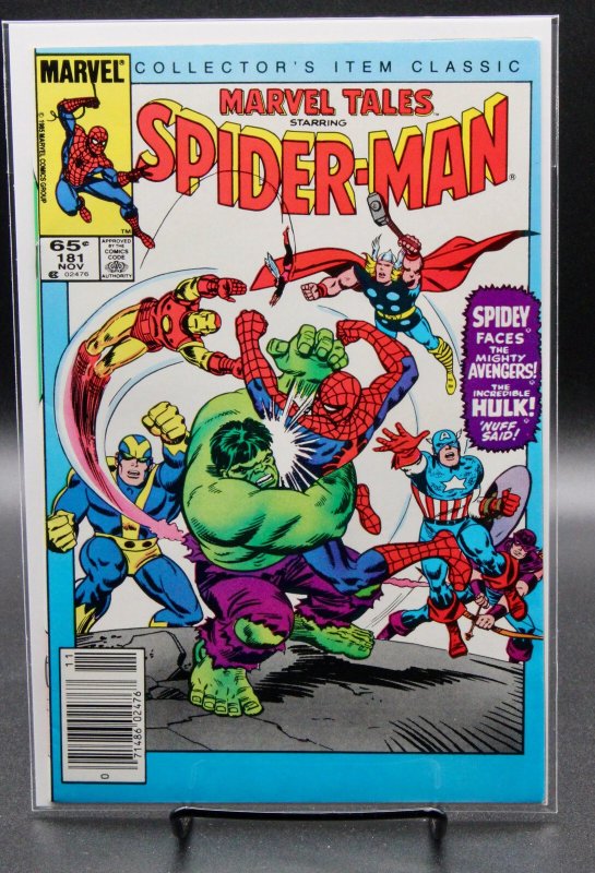Marvel Tales #181 (Marvel Comics, 1985), raw comic book in VF/NM condition — front cover