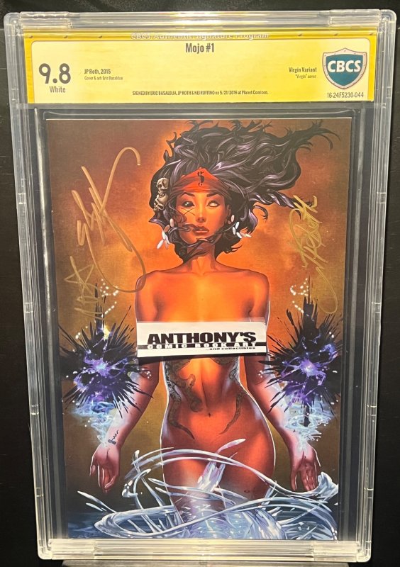 Mojo #1 (2015), CBCS 9.8 graded comic book, Universal Blue label — front cover in its holder