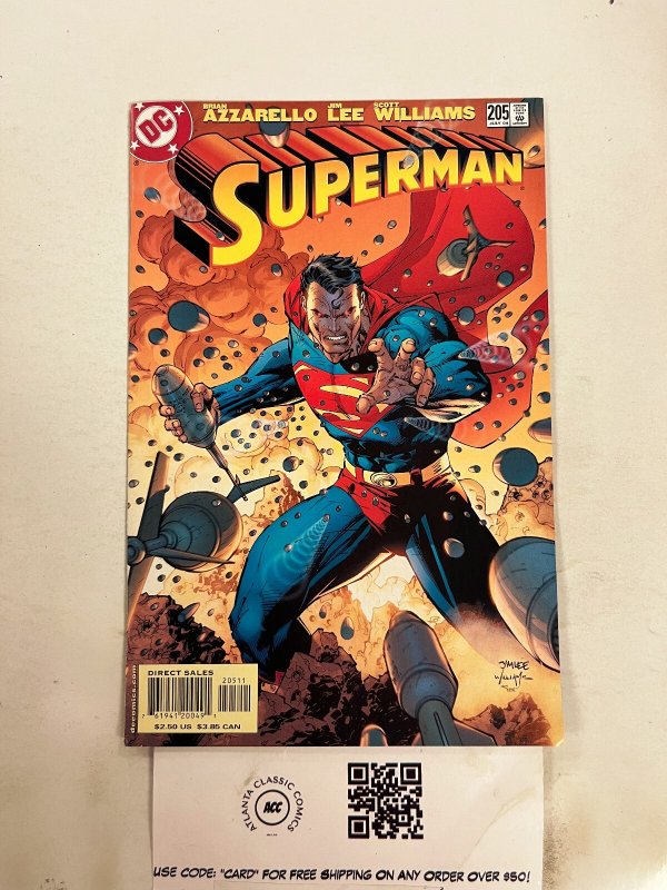Superman #205 (DC Comics), raw comic book in NM condition — front cover