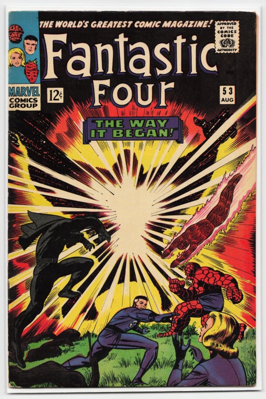 Fantastic Four #53 (Marvel Comics, 1966), raw, ungraded comic book — front cover