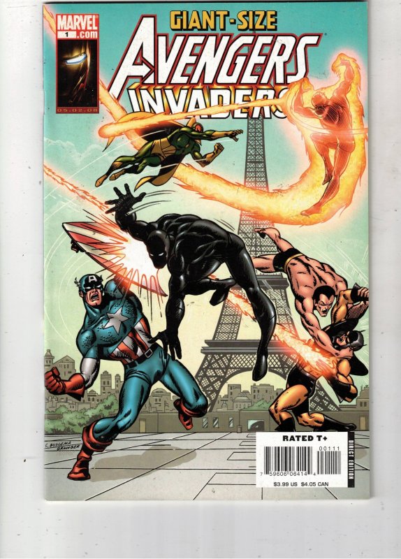 Giant-Size Avengers/Invaders (2008) NM- Reprints Avengers 71/Invaders10 etc etc (Marvel Comics, 2008), raw comic book in NM- condition — front cover