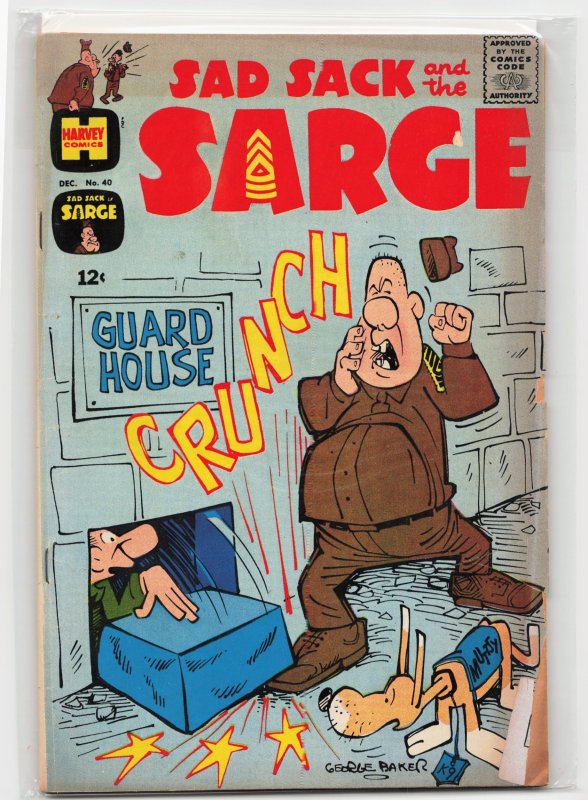Sad Sack and the Sarge #40 (Harvey Comics, 1963), raw, ungraded comic book — front cover