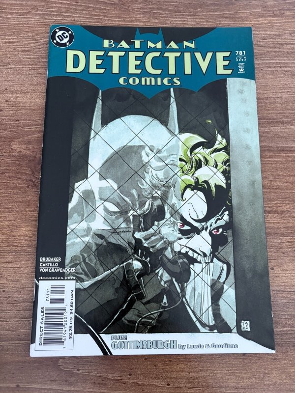 Detective Comics #781 (DC Comics), raw comic book in NM condition — front cover