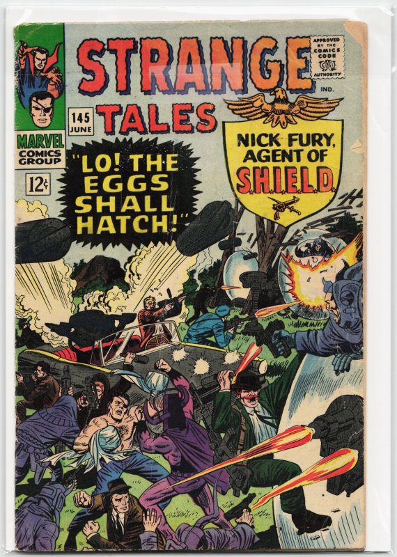 Strange Tales #145 (Marvel Comics, 1966), raw, ungraded comic book — front cover