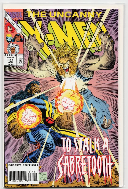 The Uncanny X-Men #311 (Marvel Comics, 1994), raw, ungraded comic book — front cover