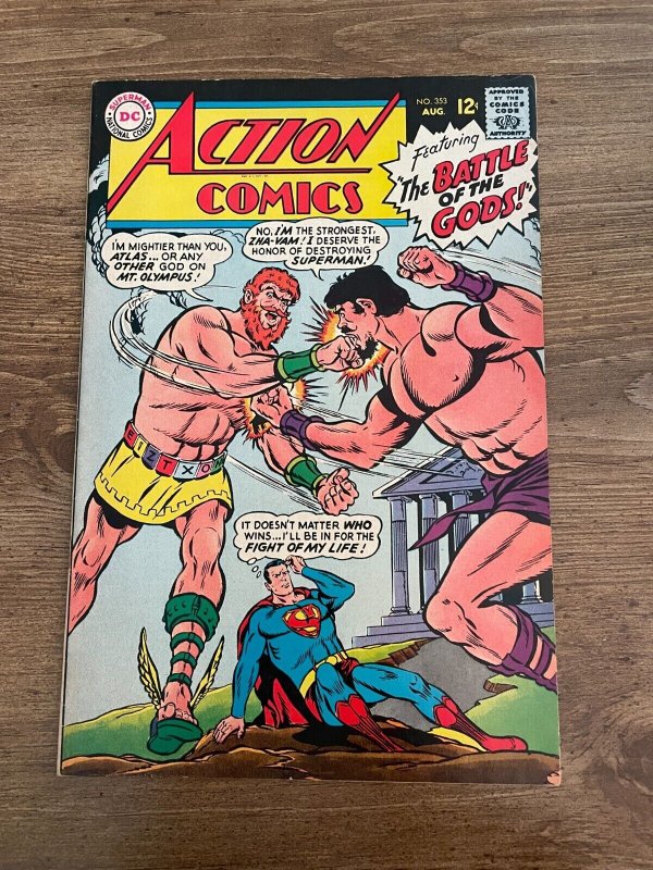 Action Comics #353 (DC Comics, 1967), raw comic book in NM- condition — front cover