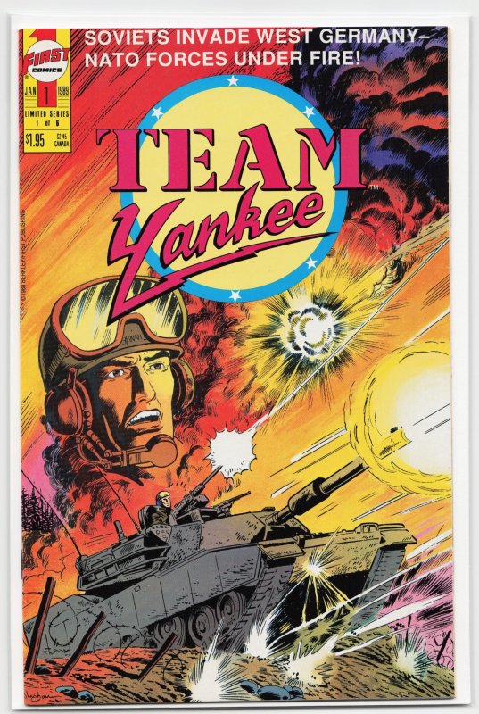 Team Yankee #1 (1989), raw, ungraded comic book — front cover
