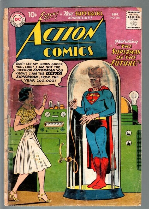 Action Comics #256-1959-Superman-Lex Luthor-Dc Silver Age-Fr Fr (DC Comics, 1959), raw comic book in FR condition — front cover