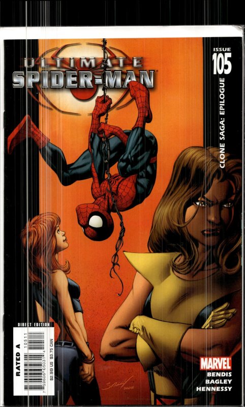 Ultimate Spider-Man #105 (Marvel Comics, 2007), raw, ungraded comic book — front cover