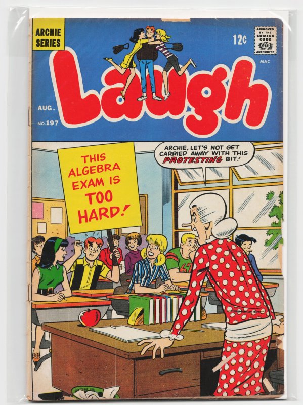 Laugh #197 (Archie Comics, 1967), raw, ungraded comic book — front cover