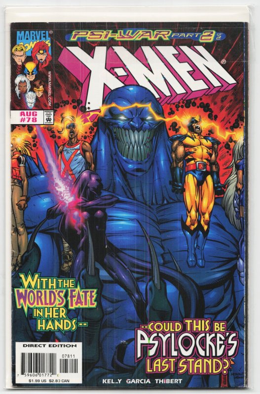 X-Men #78 (Marvel Comics, 1998), raw, ungraded comic book — front cover