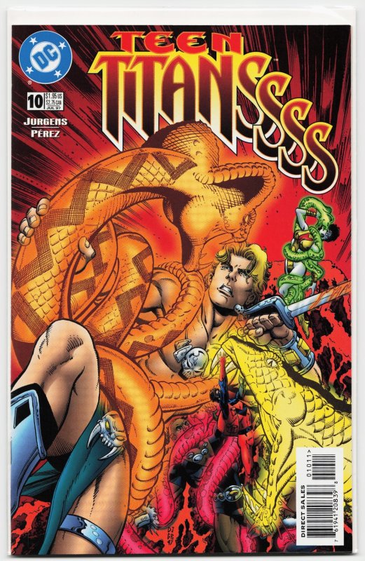 Teen Titans #10 (DC Comics, 1997), raw, ungraded comic book — front cover