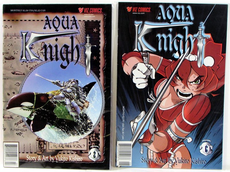 Aqua Knight Part 1 Lot of 2 #2, 6 VIZ Media (2000) NM- 1st Print Comic Books (2000), raw comic book in NM- condition — front cover