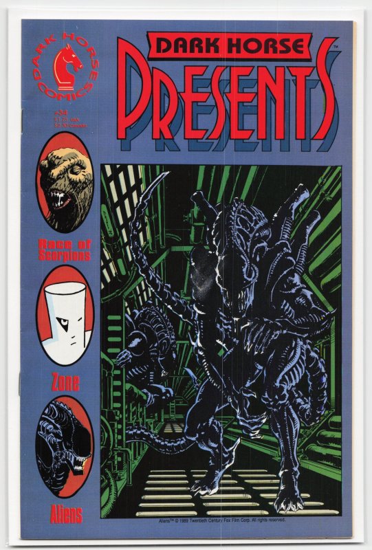 Dark Horse Presents #34 (Dark Horse Comics, 1989), raw, ungraded comic book — front cover