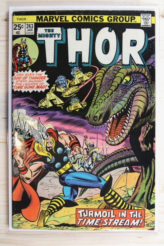 Thor #243 (Marvel Comics, 1976), raw comic book in VF- 7.5 condition — front cover