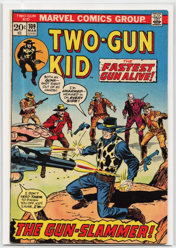 Two-Gun Kid #109 (Marvel Comics, 1973), raw, ungraded comic book — front cover