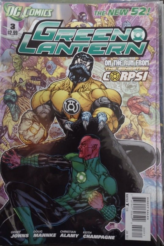 Green Lantern #3 (DC Comics, 2012), raw, ungraded comic book — front cover