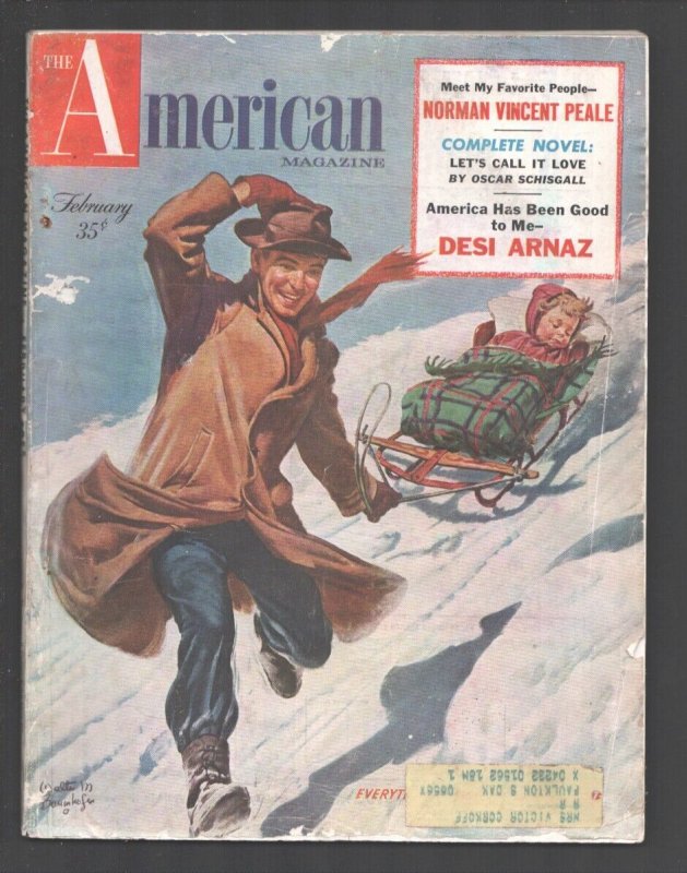 Pulp: American Magazine 2/1955-Walter M Baumhofer Cover-Wyatt Blassingame Pu..., raw, ungraded comic book — front cover