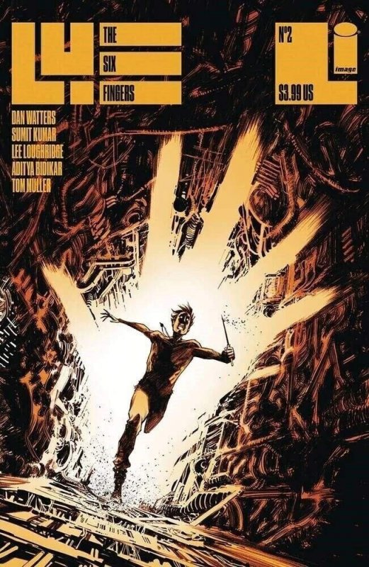 The Six Fingers #2 (Image Comics, 2024), raw comic book in NM 9.4 condition — front cover