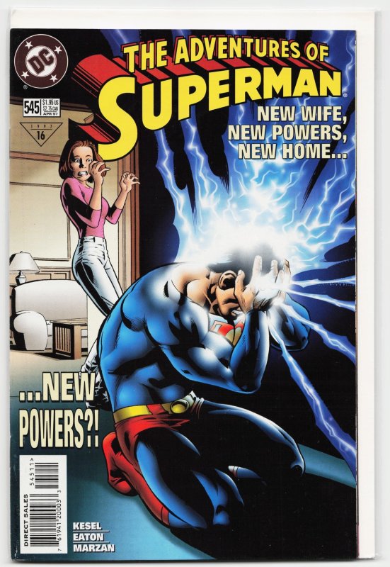 Adventures of Superman #545 (DC Comics, 1997), raw, ungraded comic book — front cover