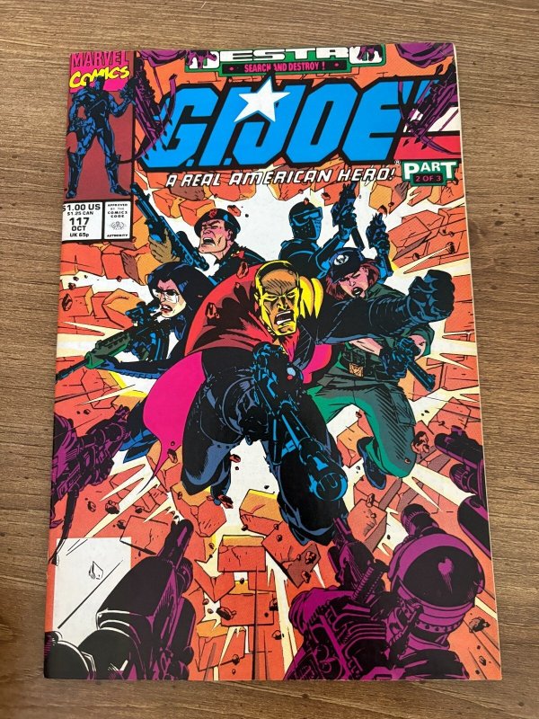 G.I. Joe #117 (Marvel Comics), raw comic book in VF/NM condition — front cover
