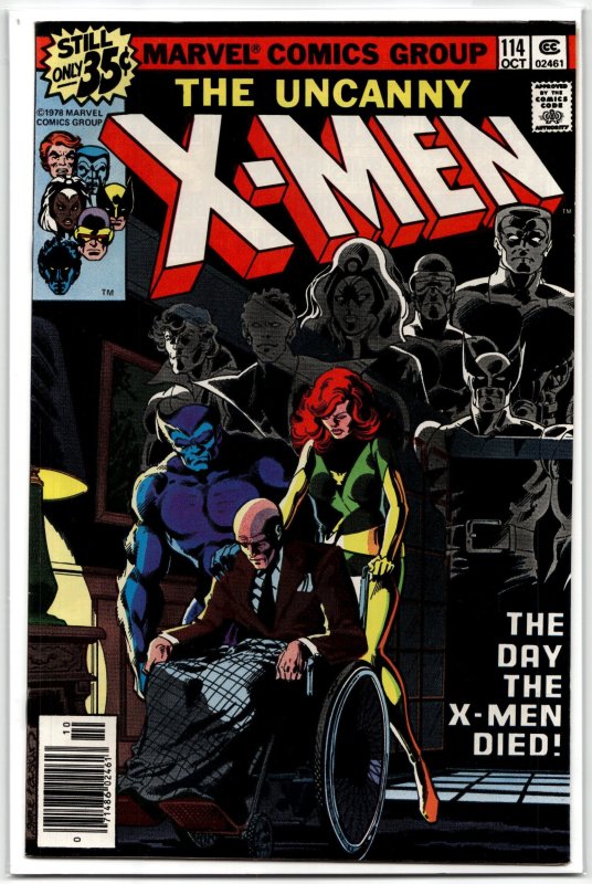 The X-Men #114 (Marvel Comics, 1978), raw, ungraded comic book — front cover