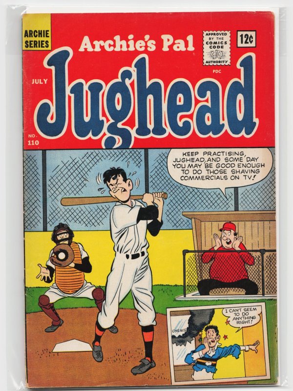 Archie's Pal Jughead #110 (Archie Comics, 1964), raw, ungraded comic book — front cover