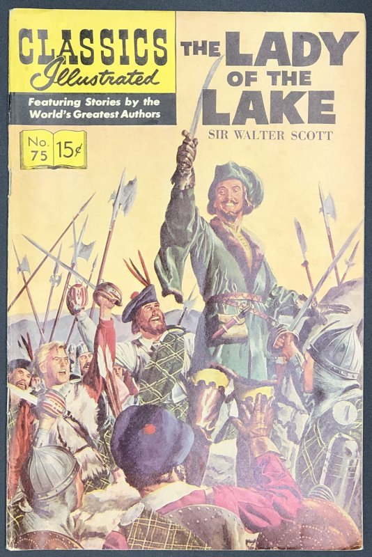 Classics Illustrated #75 (1950), raw, ungraded comic book — front cover