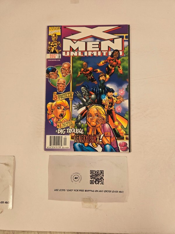 X-Men Unlimited #20 (Marvel Comics), raw comic book in NM condition — front cover