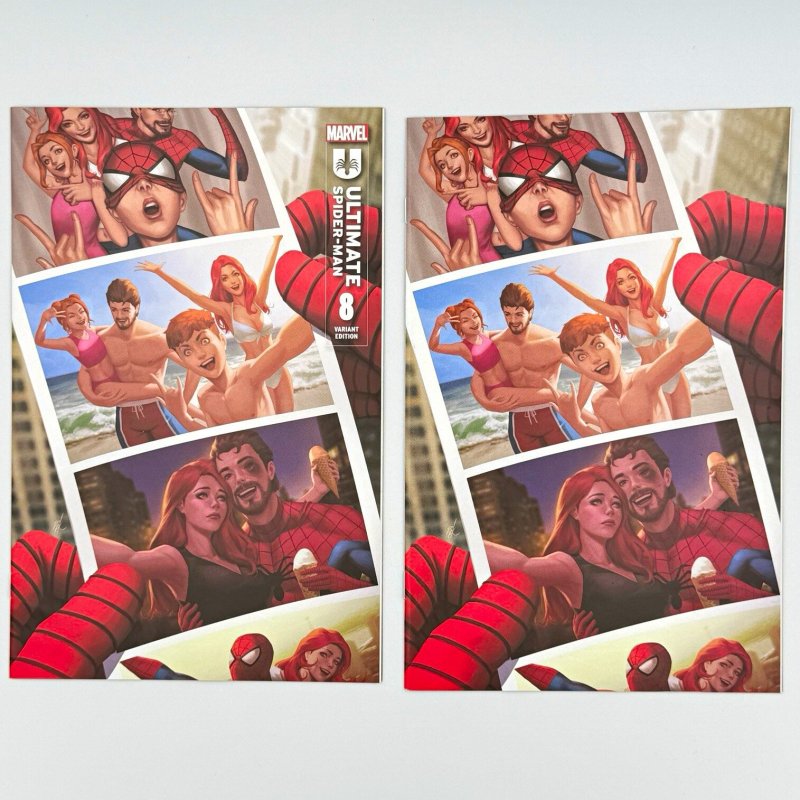 Ultimate Spider-Man #8 Ejikure Unknown Comics Trade Dress + Virgin Lot Marvel (Marvel Comics), raw, ungraded comic book — front cover