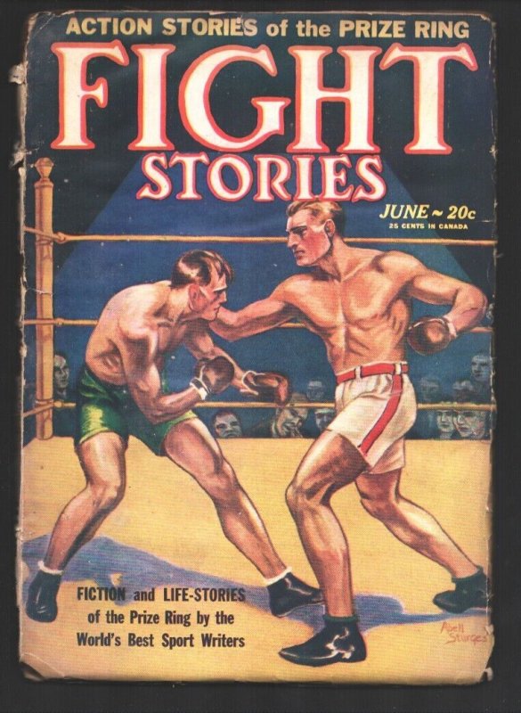 Fight Stories 6/1928-First Issue-Abell Sturges Boxing Cover-George Bruce-Arth..., raw, ungraded comic book — front cover