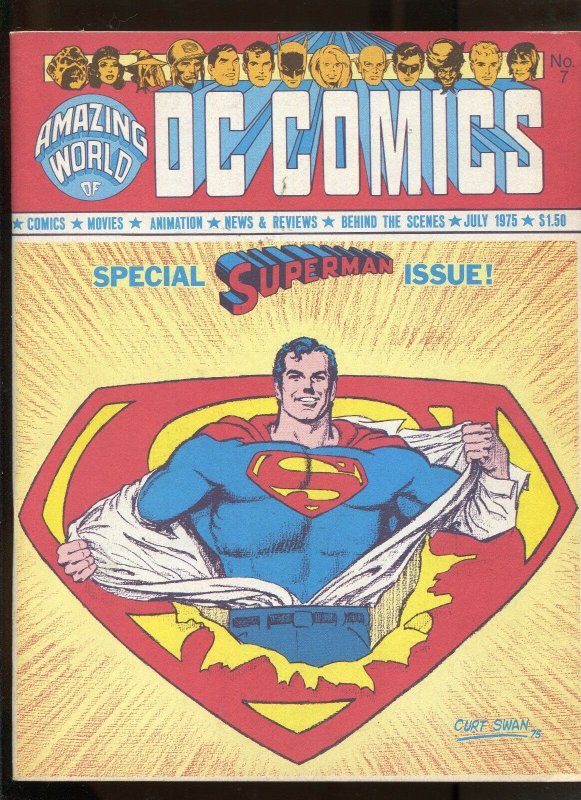 The Amazing World of DC Comics #7, raw comic book in 8.0 condition — front cover