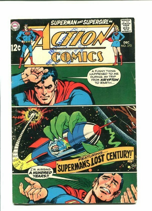 Action #370 (DC Comics, 1968), raw comic book in VG condition — front cover
