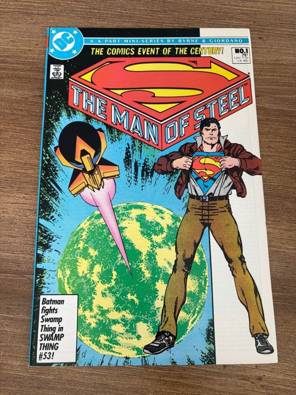 Lot of 6 Superman the Man of Steel DC Comic Books # 1 2 3 4 5 6 Vf-Nm 14 J463, raw comic book in NM condition — front cover