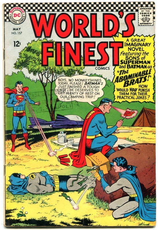 Worlds Finest #157 (DC Comics, 1966), raw comic book in VG condition — front cover