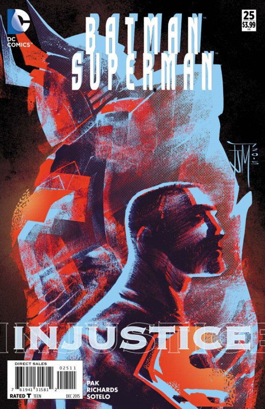 Batman/superman #25 (DC Comics, 2013), raw comic book in VF/NM condition — front cover