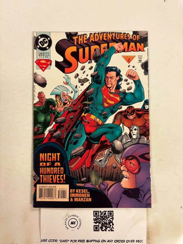 The Adventures of Superman #520 (DC Comics), raw comic book in NM condition — front cover