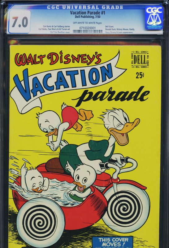 Vacation Parade #1, raw comic book in 7.0 condition — front cover