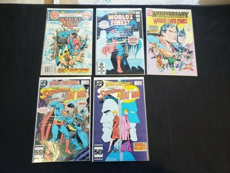 World's Finest Comics 5pc (VF) Superman & Batman, Double Trouble 1981-85 (1981), raw comic book in VF condition — front cover