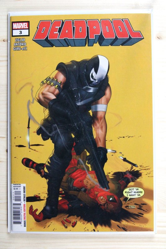 Deadpool #3 (Marvel Comics, 2024), raw comic book in NM+ 9.6 condition — front cover