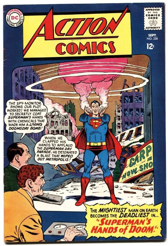 Action Comics #328 (DC Comics), raw, ungraded comic book — front cover