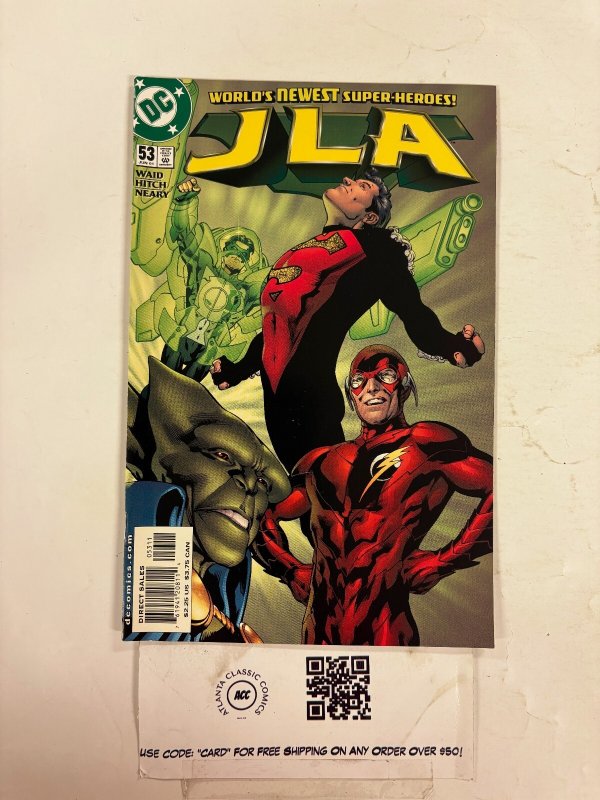 JLA #53 (DC Comics), raw comic book in NM condition — front cover