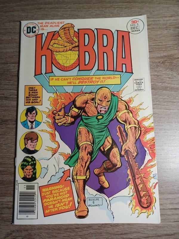 Kobra #5 (DC Comics), raw comic book in NM condition — front cover