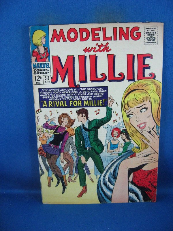 Modeling with Millie #53 (Marvel Comics, 1967), raw comic book in VG condition — front cover