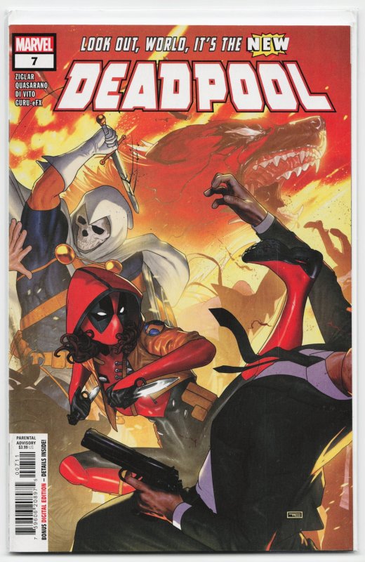 Deadpool #7 (Marvel Comics, 2024), raw, ungraded comic book — front cover