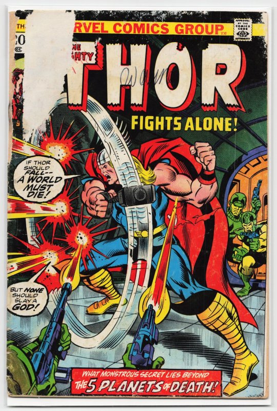Thor #218 (Marvel Comics, 1973), raw, ungraded comic book — front cover
