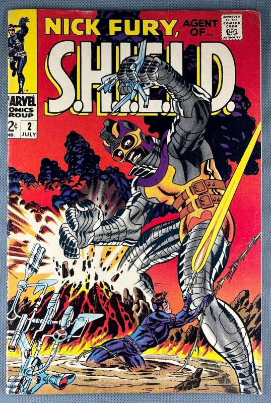 Nick Fury, Agent of SHIELD #2 (Marvel Comics, 1968), raw comic book in FN/VF 7.0 condition — front cover