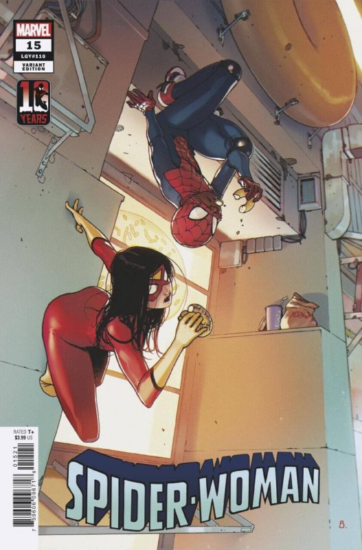 Spider-Woman #15 (Marvel Comics, 2020), raw comic book in VF/NM condition — front cover