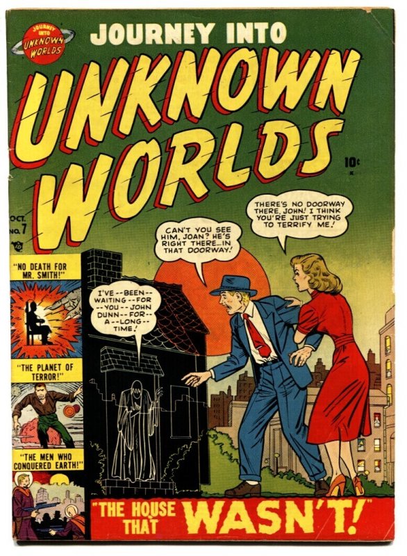 Journey into Unknown Worlds #7 (Atlas Comics, 1951), raw comic book in VG+ condition — front cover