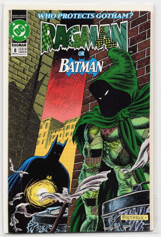 Ragman #8 (1992), raw, ungraded comic book — front cover